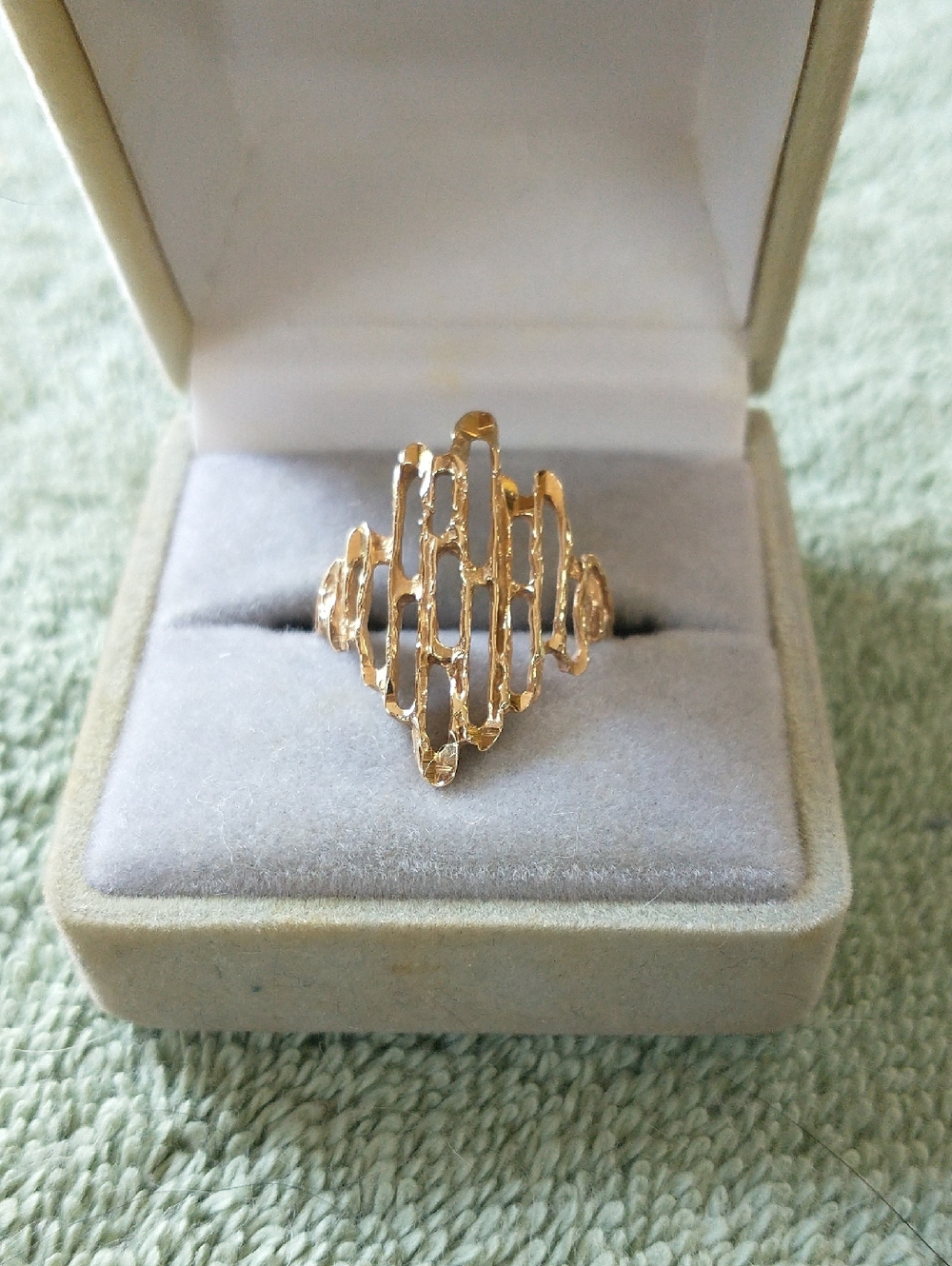 14k Gold Openwork Geometric Statement Ring - Women's Jewelry